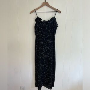 Black dress with mini white hearts